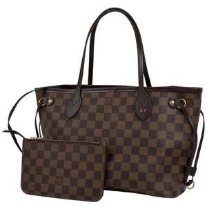 LOUIS VUITTON Authentic Brown Damier Neverfull PM Tote Bag